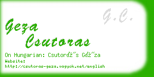 geza csutoras business card